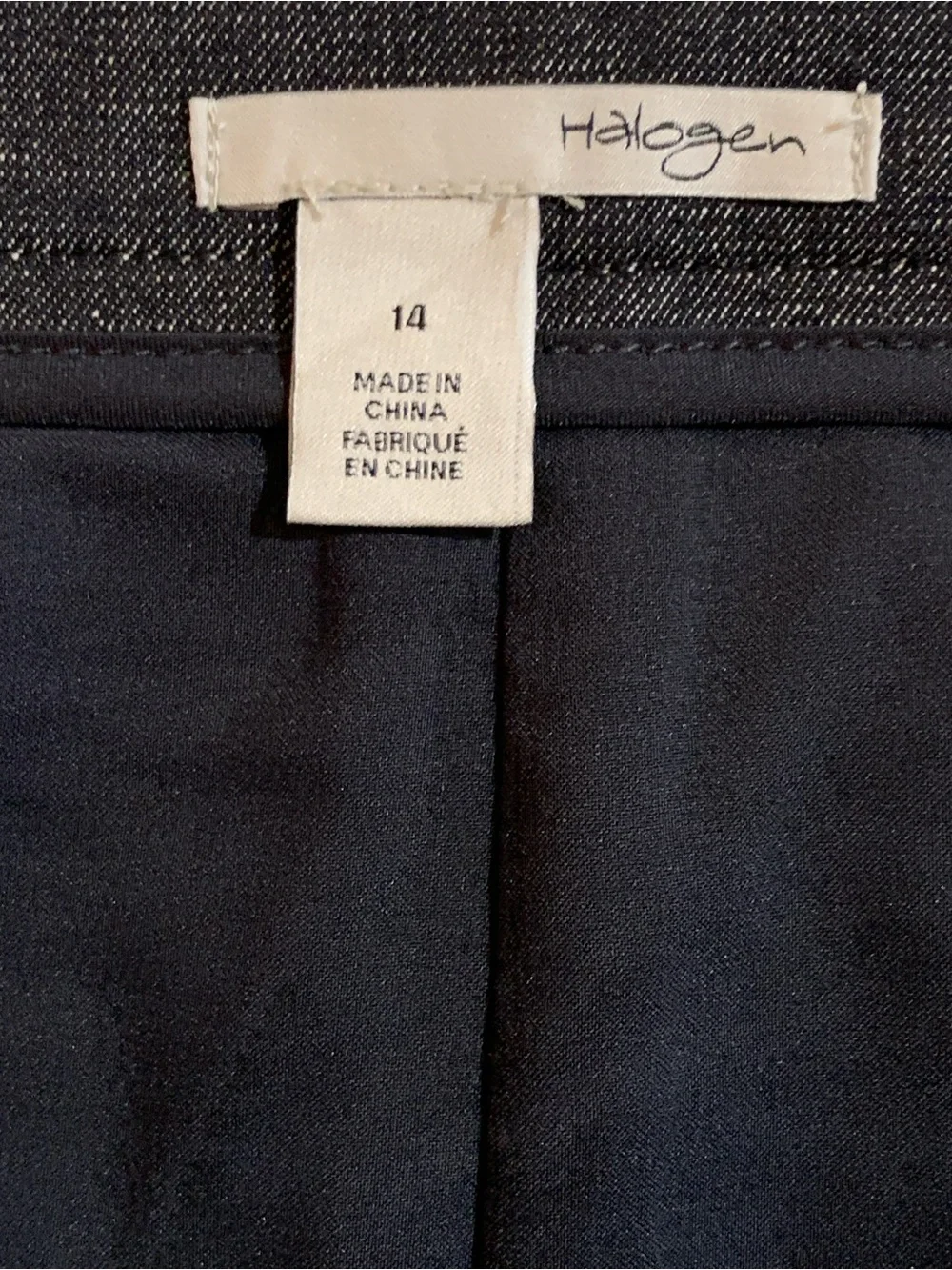 Halogen Blue Gray Front-Zip Pencil Skirt Size 14 - Picture 7 of 10